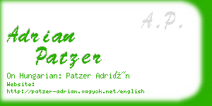 adrian patzer business card